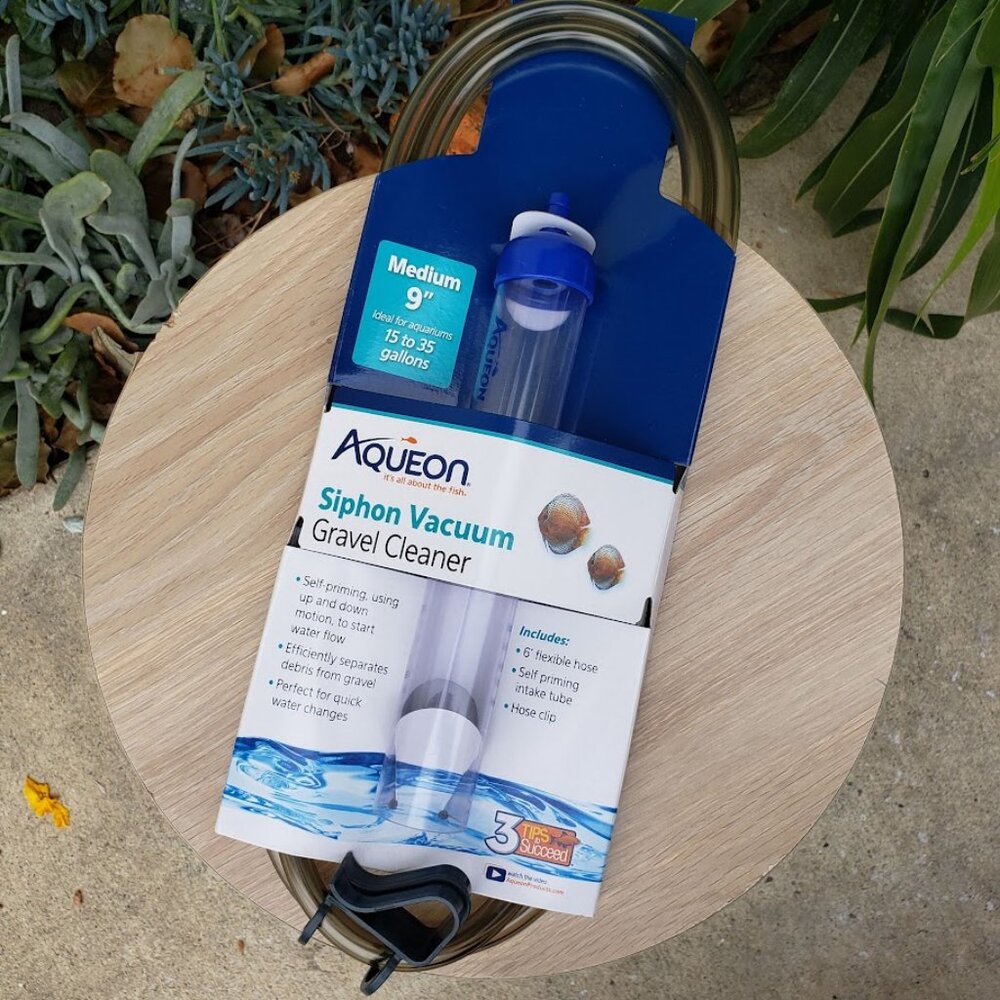 New Aqueon Aquarium Fish Tank Siphon Vacuum Gravel Cleaner Hand Syphon Pump Hose